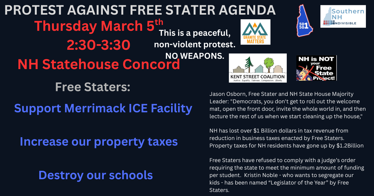 Protest the Free Stater Agenda, March 5