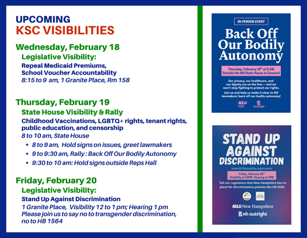 VISIBILITY ACTIONS: February 15-21