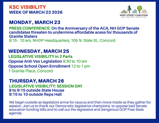 VISIBILITY ACTIONS: March 29-April&nbsp;3